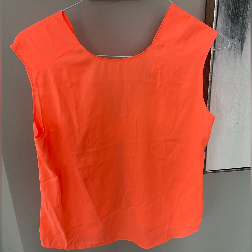 Express Women's Orange Sleeveless Top